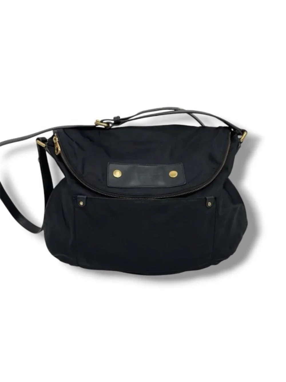 Marc Jacobs Black Shoulder Bag with Gold Hardware